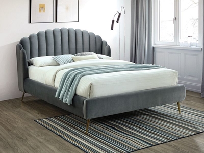 Picture of Signal Furniture Calabria Velvet Bed 160x200cm Gray