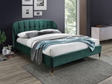 Show details for Signal Meble Liguria Velvet Bed 160x200cm Green