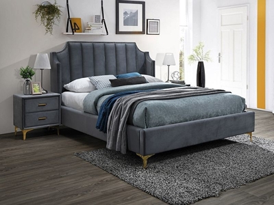 Picture of Signal Furniture Monaco Velvet Bed 160x200cm Gray