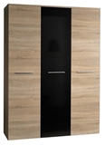 Show details for ASM Big Wardrobe Sonoma Oak/Black Gloss Door