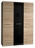 Picture of ASM Big Wardrobe Sonoma Oak/Black Gloss Door