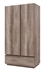 Picture of Black Red White Anticca 2D1S Wardrobe Monument Oak