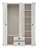 Picture of Black Red White Indiana Wardrobe 150x195cm Canyon Pine