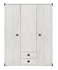 Picture of Black Red White Indiana Wardrobe 150x195cm Canyon Pine