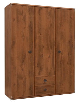 Picture of Black Red White Indiana Wardrobe 150x195cm Sutter Oak