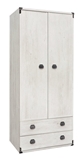 Show details for Black Red White Indiana Wardrobe Canyon Pine