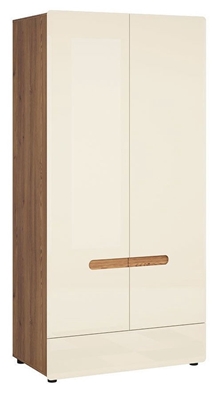 Picture of Black Red White Indio Wardrobe Sibiu Larch/Pearl