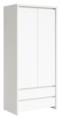 Picture of Black Red White Kaspian Wardrobe 90x200cm Matt White