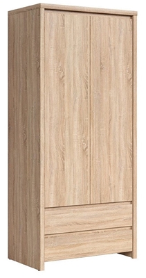 Picture of Black Red White Kaspian Wardrobe 90x200cm Sonoma Oak