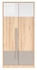 Picture of Black Red White Namek 2 Doors Wardrobe Beech/White/Grey