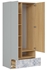 Picture of Black Red White Nandu Wardrobe 90x200.5x55cm Grey/Oak/White/Arabesque