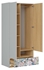 Picture of Black Red White Nandu Wardrobe 90x200.5x55cm Grey/Oak/White/Sticker