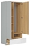 Picture of Black Red White Nandu Wardrobe 90x200.5x55cm Grey/Oak/White