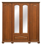 Show details for Black Red White Natalia Wardrobe Cherry Wood