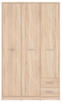 Picture of Black Red White Nepo Plus Wardrobe Sonoma Oak