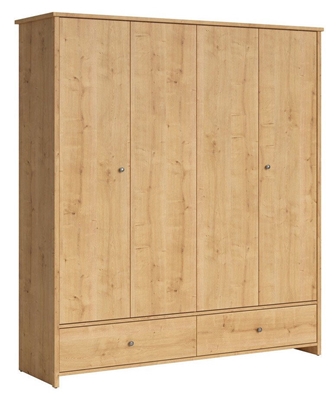 Picture of Black Red White Porto Large Wardrobe Burlington Oak