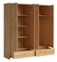 Picture of Black Red White Porto Large Wardrobe Burlington Oak