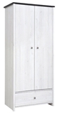 Show details for Black Red White Porto Wardrobe Sibiu Larch/Pine