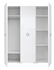 Picture of Black Red White Roksana II Wardrobe White