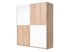 Picture of Black Red White Victoria Wardrobe 170 Sonoma Oak/White