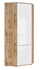 Picture of Black Red White Zele Corner Wardrobe Wotan Oak/White Gloss