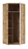 Picture of Black Red White Zele Corner Wardrobe Wotan Oak/White Gloss