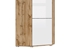 Picture of Black Red White Zele Corner Wardrobe Wotan Oak/White Gloss