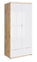 Picture of Black Red White Zele Wardrobe 90x195cm Wotan Oak/White Gloss