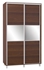 Picture of Bodzio SZP120 Sliding Wardrobe w/ Mirror 120x210cm Walnut