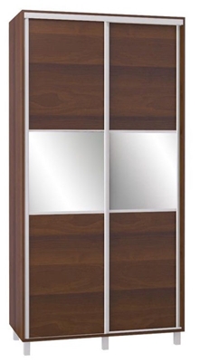 Picture of Bodzio SZP120W Sliding Wardrobe w/ Mirror 120x240cm Walnut