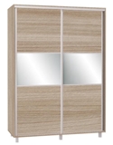 Show details for Bodzio SZP150 Sliding Wardrobe w/ Mirror 150x210cm Latte