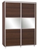 Picture of Bodzio SZP150 Sliding Wardrobe w/ Mirror 150x210cm Walnut