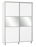 Show details for Bodzio SZP150 Sliding Wardrobe w/ Mirror 150x210cm White