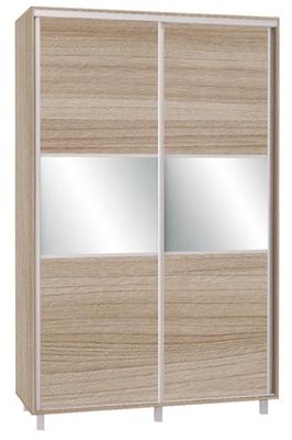 Picture of Bodzio SZP150W Sliding Wardrobe w/ Mirror 150x240cm Latte