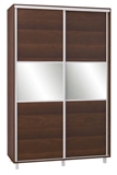 Show details for Bodzio SZP150W Sliding Wardrobe w/ Mirror 150x240cm Walnut