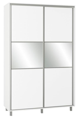 Picture of Bodzio SZP150W Sliding Wardrobe w/ Mirror 150x240cm White