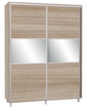 Show details for Bodzio SZP180W Sliding Wardrobe w/ Mirror 180x240cm Latte