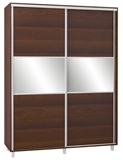 Show details for Bodzio SZP180W Sliding Wardrobe w/ Mirror 180x240cm Walnut