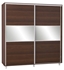 Picture of Bodzio SZP200 Sliding Wardrobe w/ Mirror 200x210cm Walnut