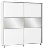 Show details for Bodzio SZP200 Sliding Wardrobe w/ Mirror 200x210cm White