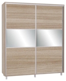 Show details for Bodzio SZP200W Sliding Wardrobe w/ Mirror 200x240cm Latte