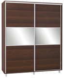 Show details for Bodzio SZP200W Sliding Wardrobe w/ Mirror 200x240cm Walnut