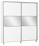 Show details for Bodzio SZP200W Sliding Wardrobe w/ Mirror 200x240cm White