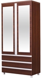 Show details for Bodzio Wardrobe with Mirrors AG40 Walnut