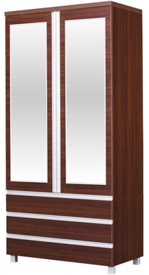 Picture of Bodzio Wardrobe with Mirrors AG40 Walnut