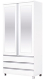 Show details for Bodzio Wardrobe with Mirrors AG40 White