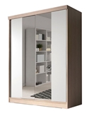 Show details for Idzczak Meble Bono BIS 02 Wardrobe w / Mirror Sonoma Oak / White