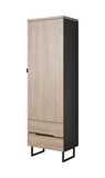 Show details for Idzczak Meble Luna 08 1D Wardrobe Black Matt/Grandson Oak