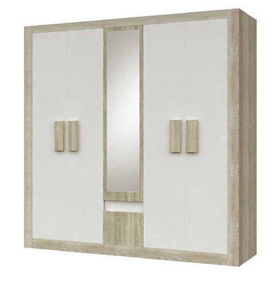 Picture of Idzczak Furniture Milan 5D Wardrobe Sonoma Oak / White