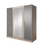 Show details for Idzczak Furniture Milano 21 4D Wardrobe Remo Sand / Gray